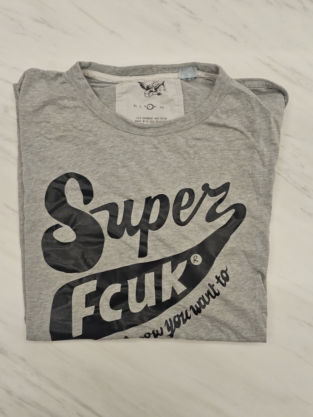 French Connection Grey Short Sleeve Graphic Tee